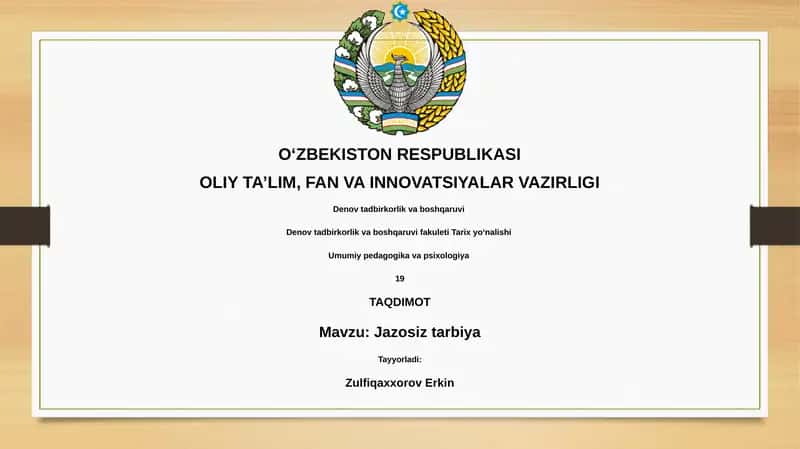 Jazosiz tarbiya