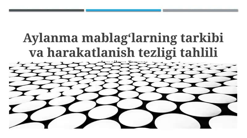 Ishchi kapitalning tarkibi va harakatlanish tezligi tahlili