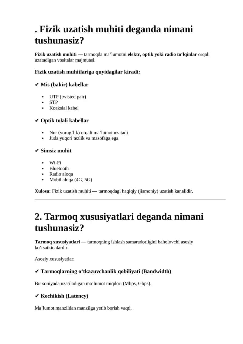 Fizika uzatish muhiti