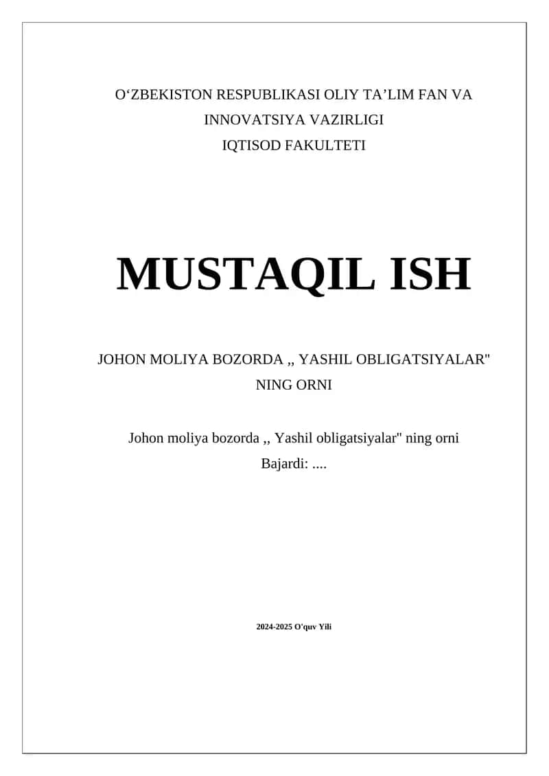 Yashil obligatsiyalar