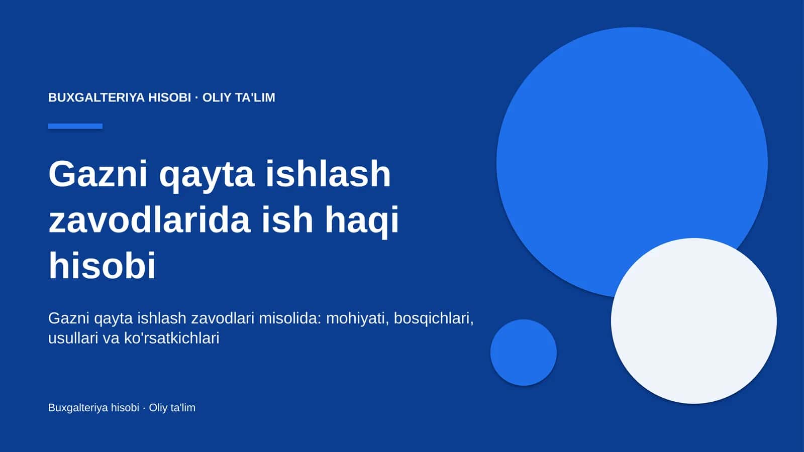 Gazni qayta ishlash zavodlarida ish haqi hisobi