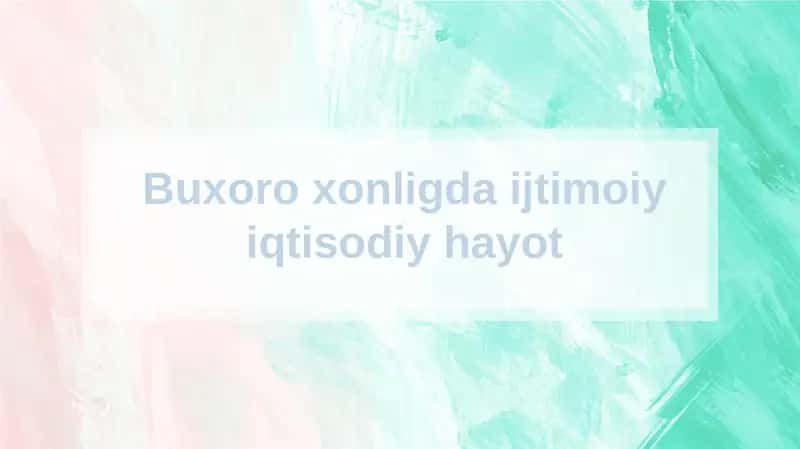 Shayboniylar o‘tkazgan islohotlar