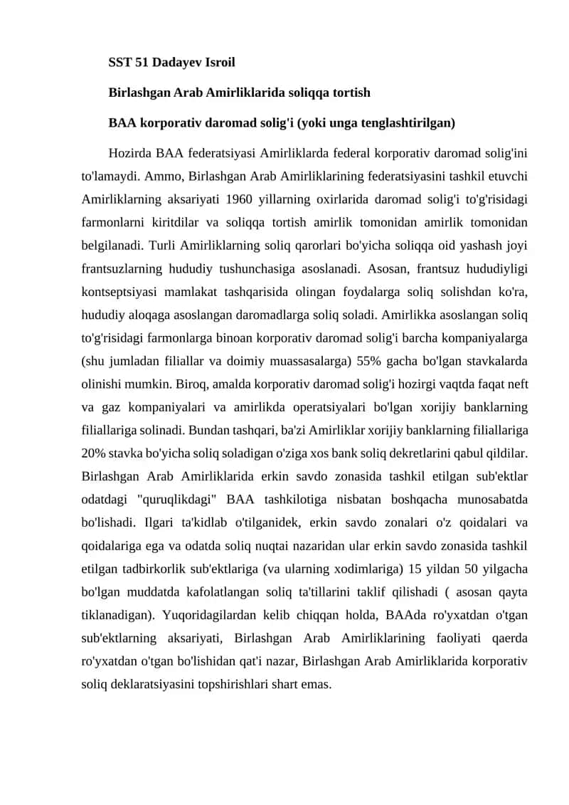 Korporativ daromad soligi