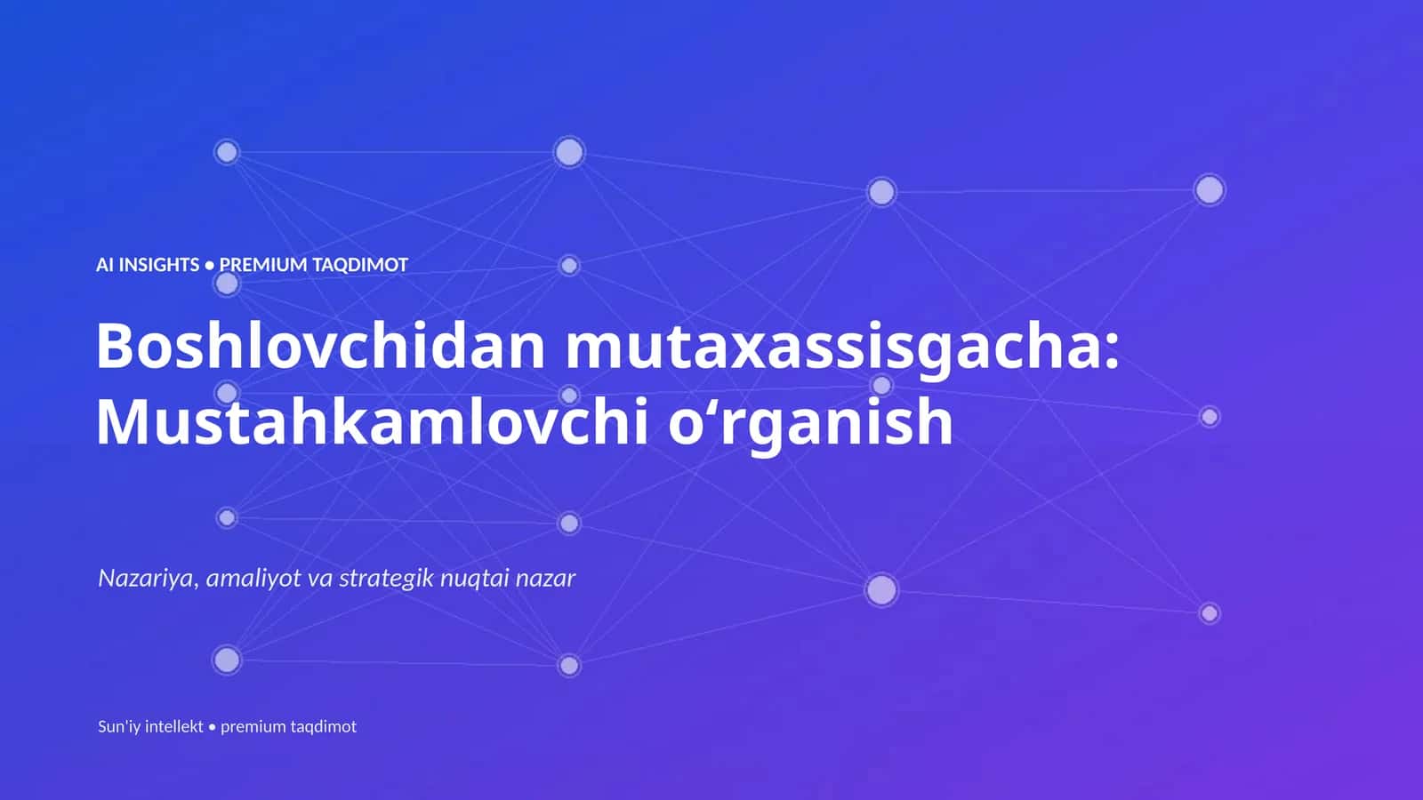 AI INSIGHTS • PREMIUM TAQDIMOT