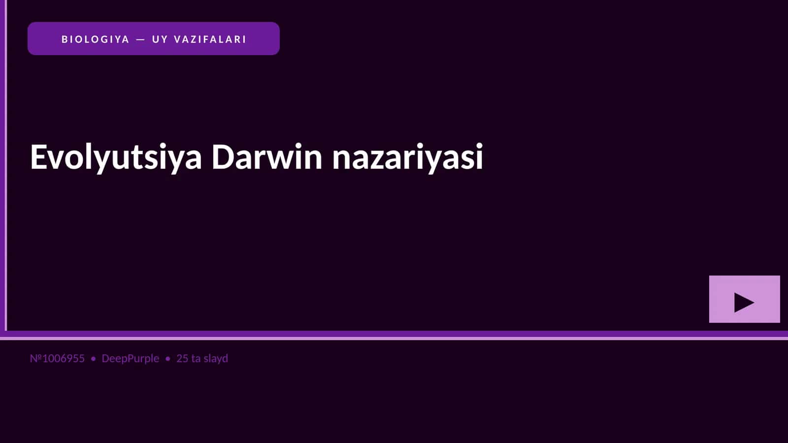 Evolyutsiya Darwin nazariyasi
