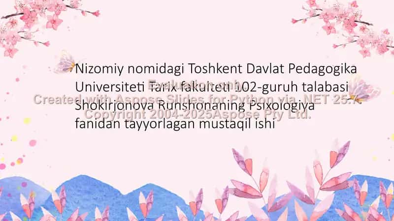 MULOQOT PSIXOLOGIYASI