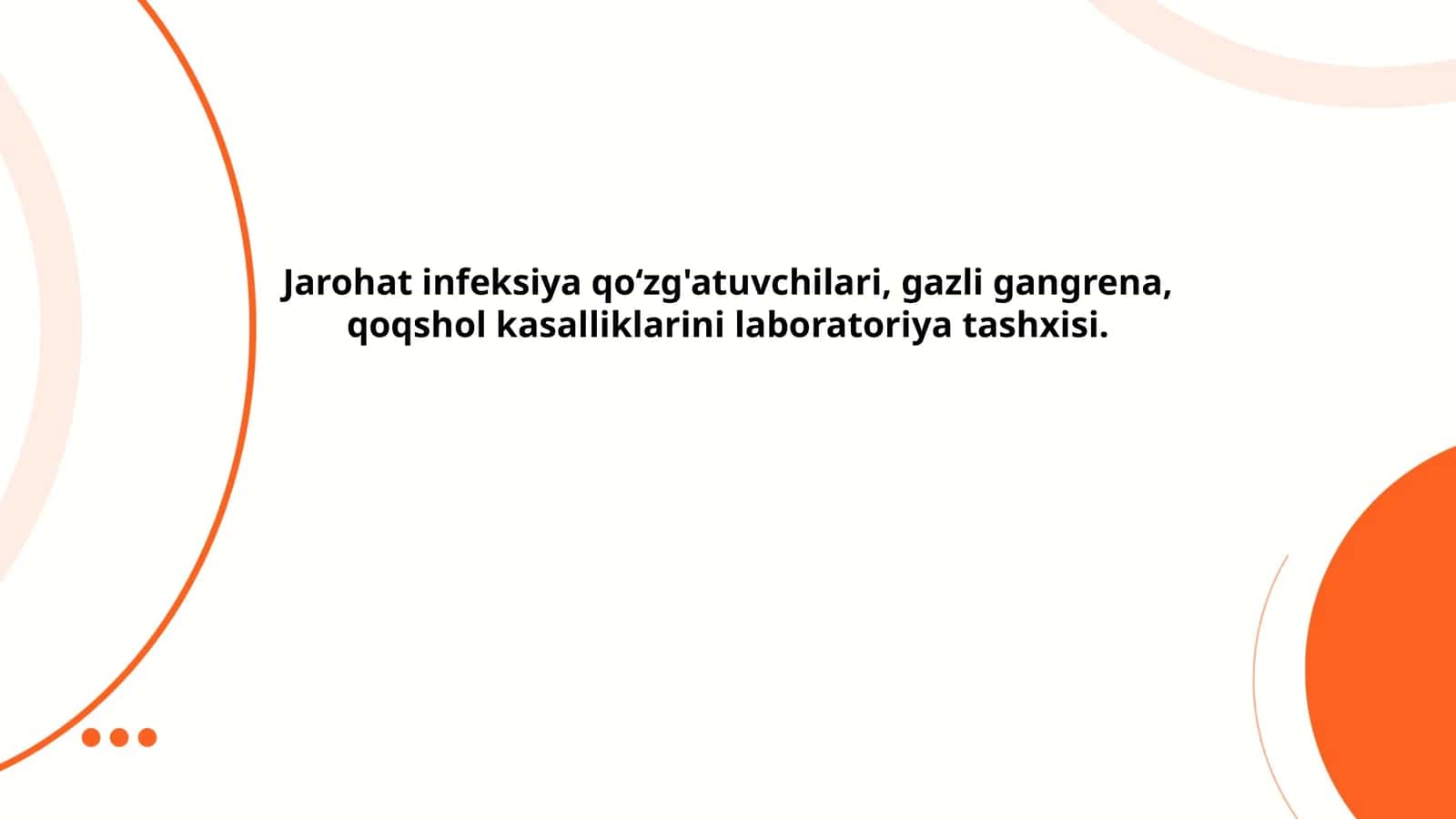Jarohat infeksiya qoʻzgʻatuvchilari; gazli gangrena, qoqshol kasalliklarini laboratoriya tashxisi
