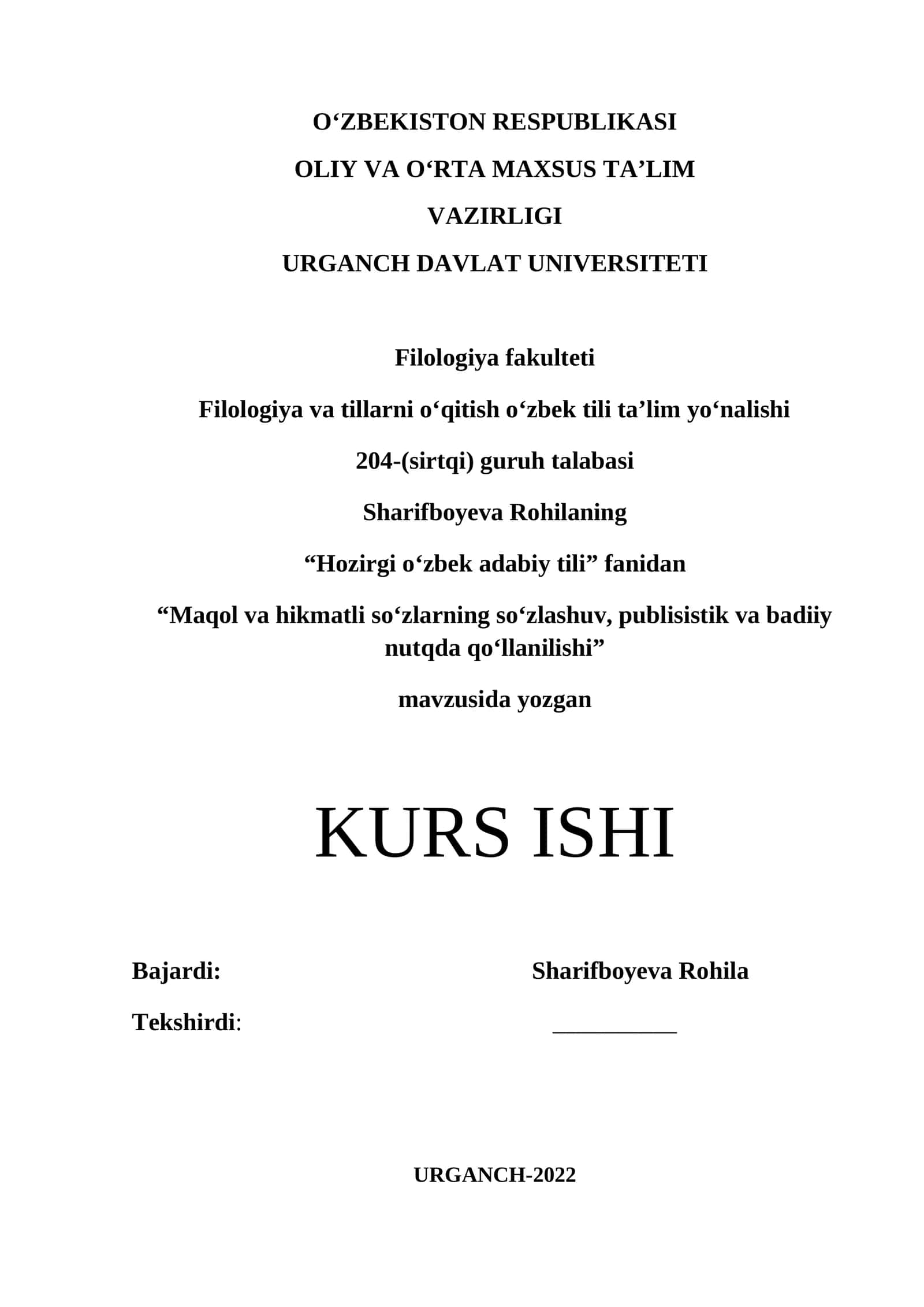 Maqol va hikmatli so‘zlarning so‘zlashuv, publisistik va badiiy nutqda qo‘llanilishi