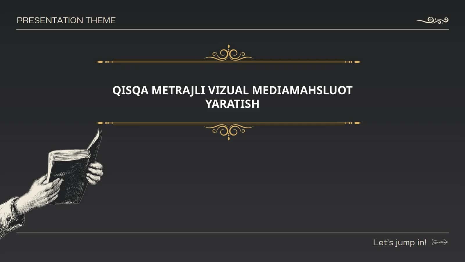 Qisqa metrajli vizual mediamahsluot yaratish