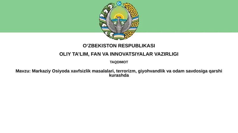 Markaziy Osiyoda xavfsizlik masalalari