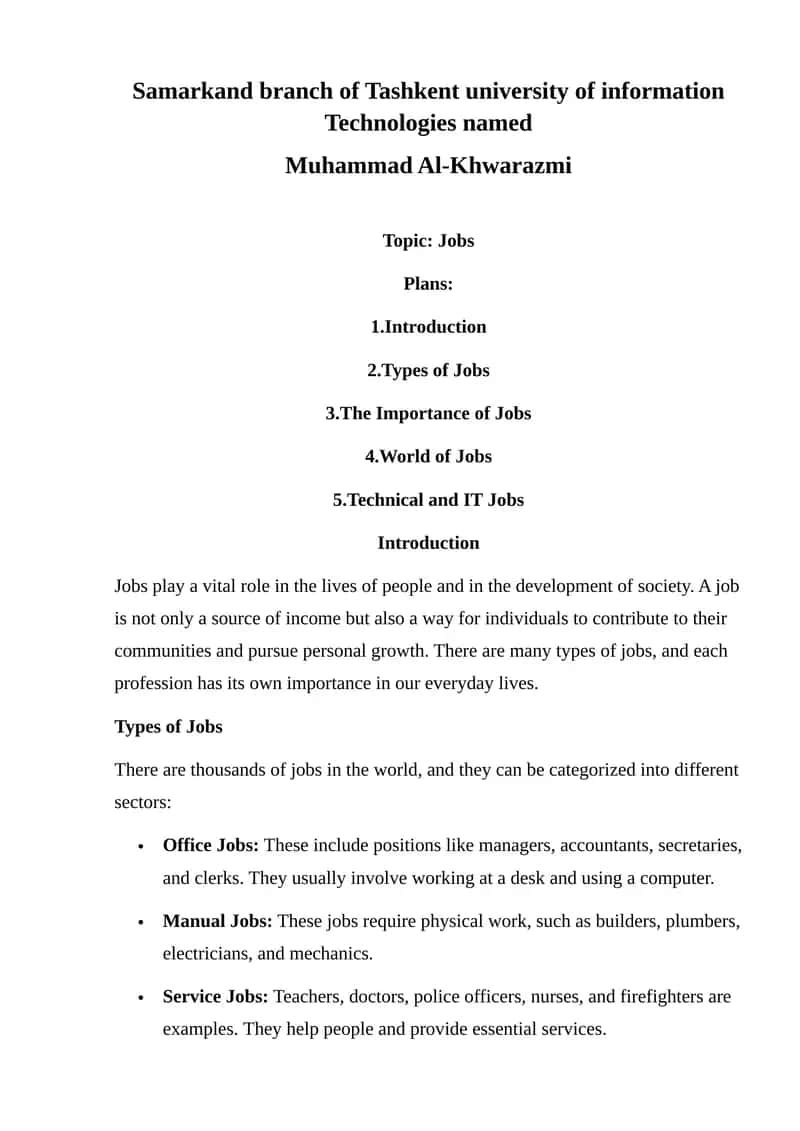 Technical and IT Jobs