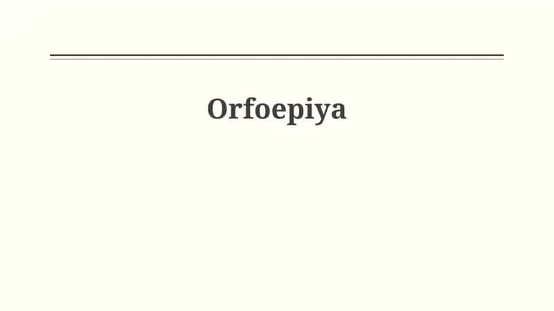Orfoepiya