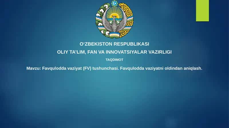 Favquloddavaziyat(FV)tushunchasi