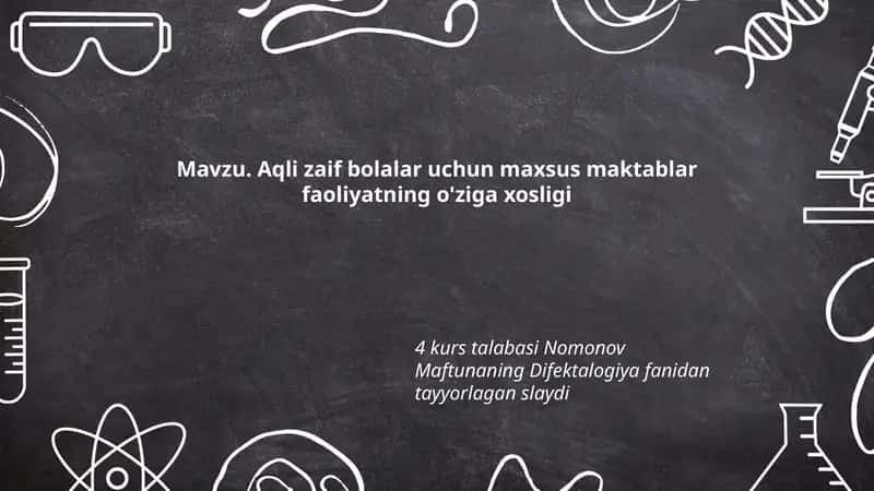 Difektalogiya fanidan tayyorlangan slayd