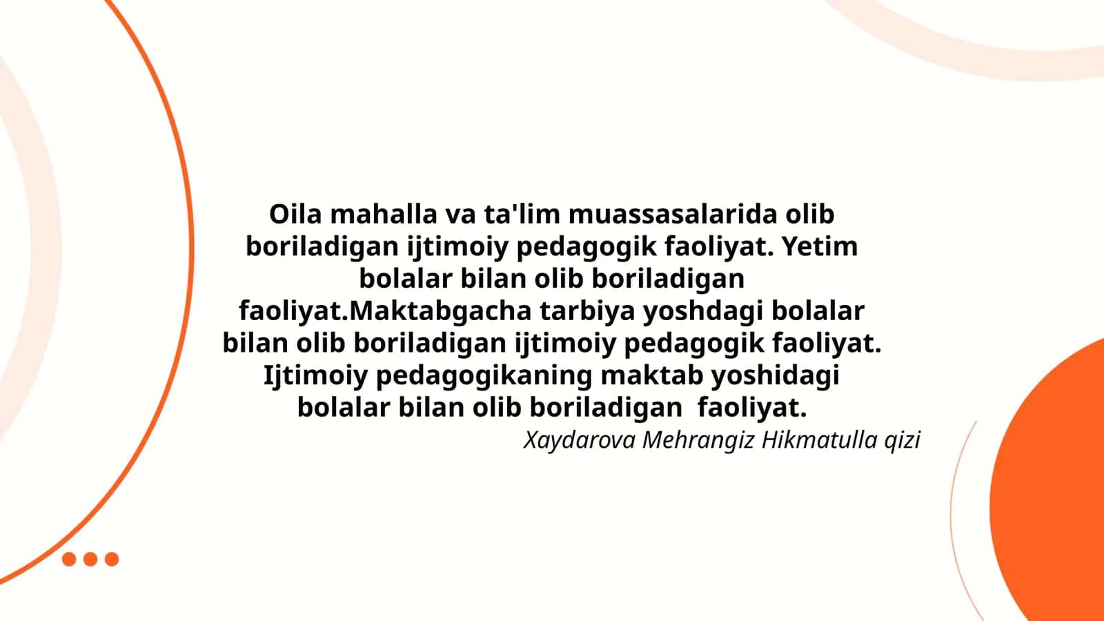 Xaydarova Mehrangiz Hikmatulla qizi
