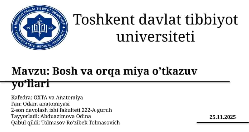 O’tkazuv yo’llari