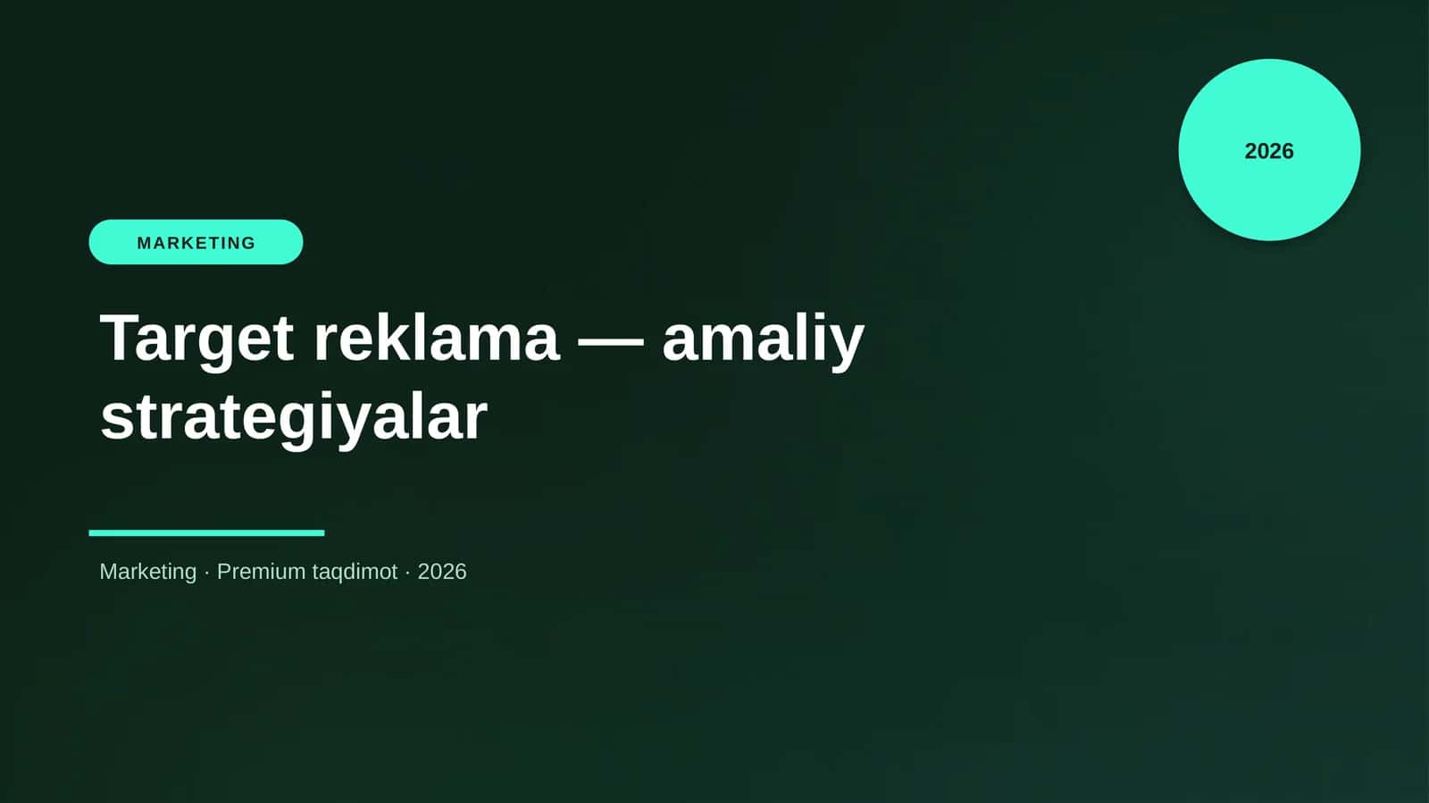 Target reklama — amaliy strategiyalar