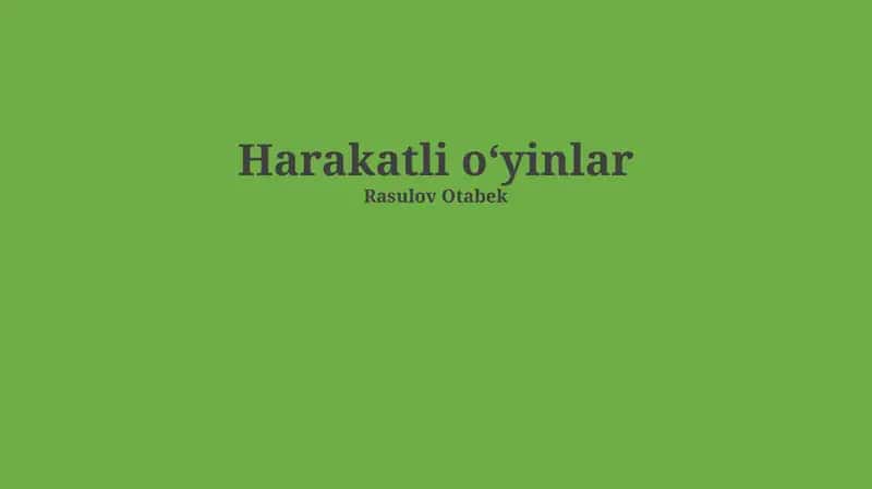 Mobil o'yinlar