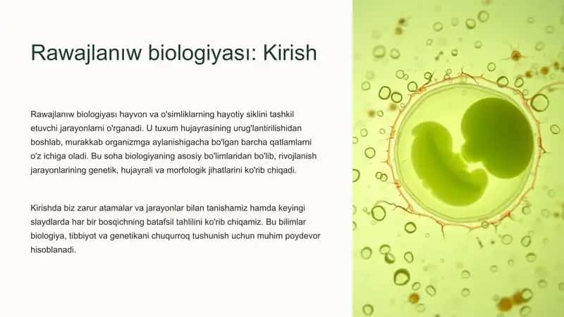 Rawajlaniw biologiyasi