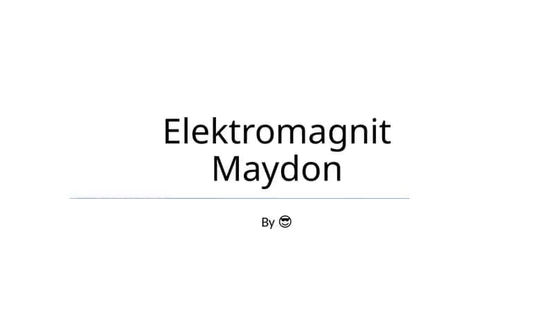 Elektromagnit Maydon
