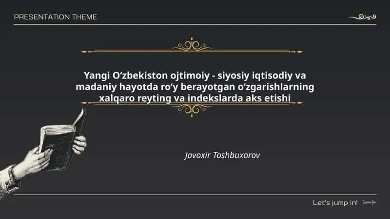 Yangi O‘zbekiston ojtimoiy - siyosiy iqtisodiy va madaniy hayotda ro‘y berayotgan o‘zgarishlarning xalqaro reyting va indekslarda aks etishi