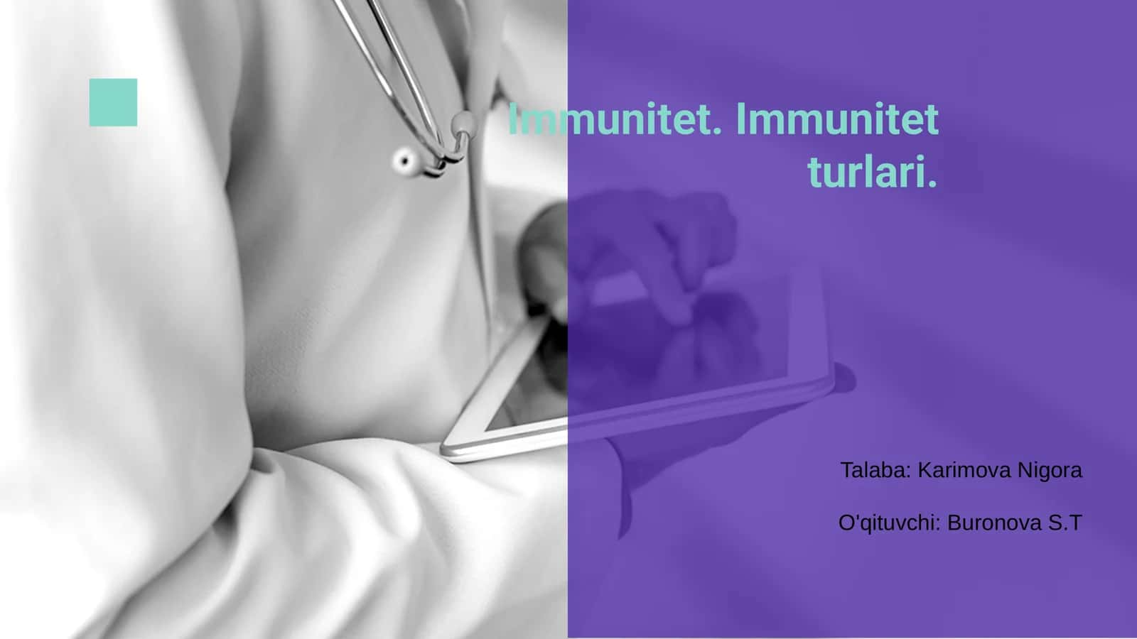 Immunitet. Immunitet turlari