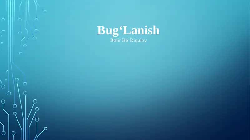 Bug‘Lanish