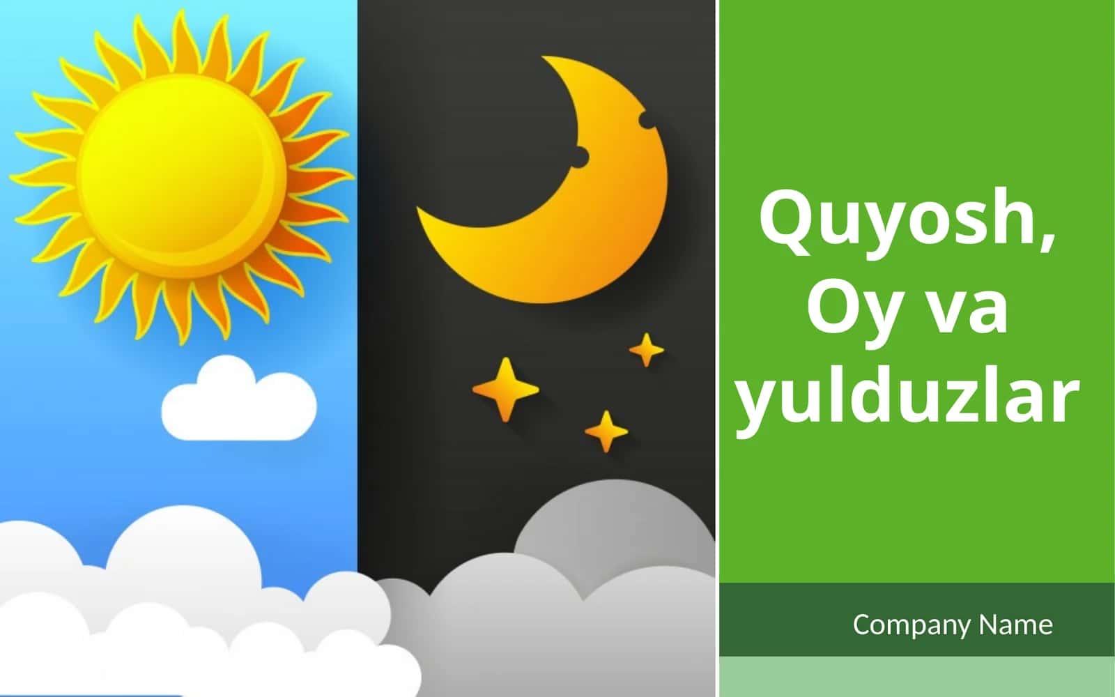 Quyosh, Oy va yulduzlar