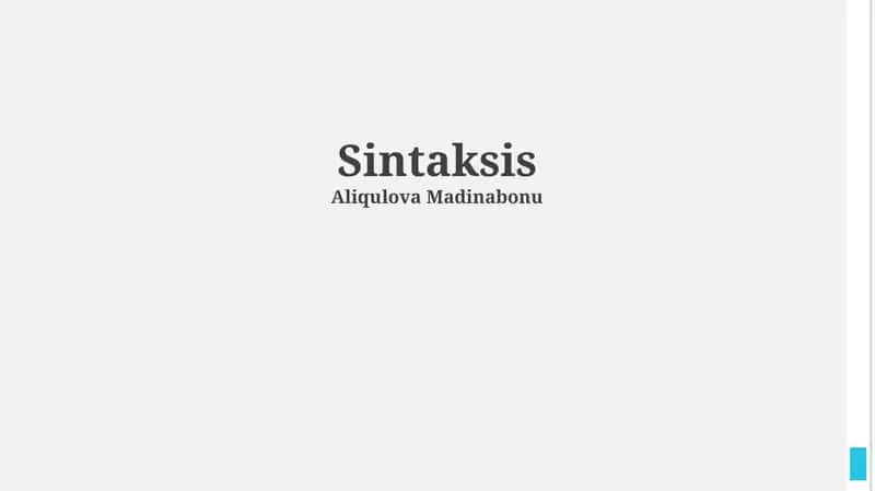 Sintaksis