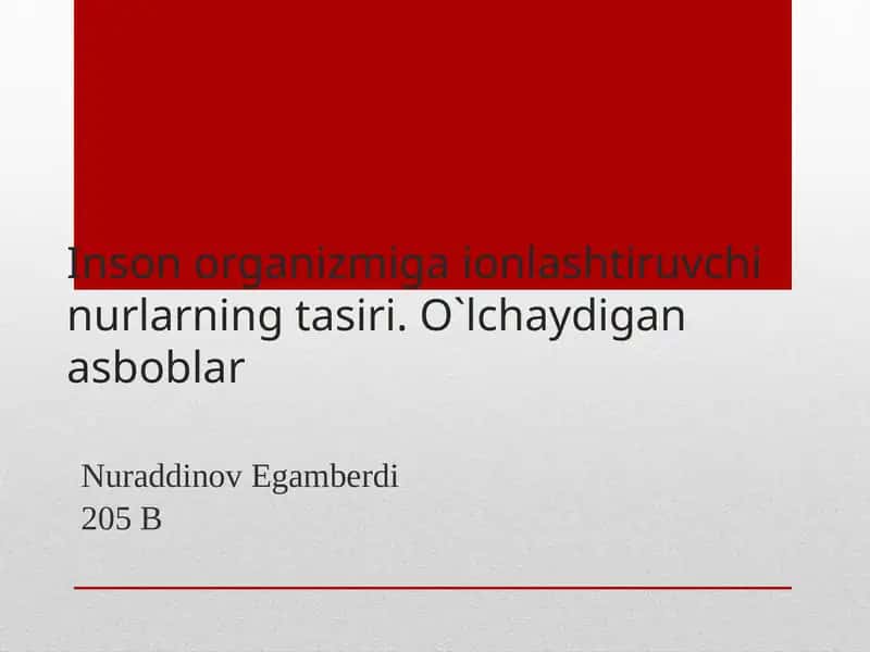 O`lchaydigan asboblar