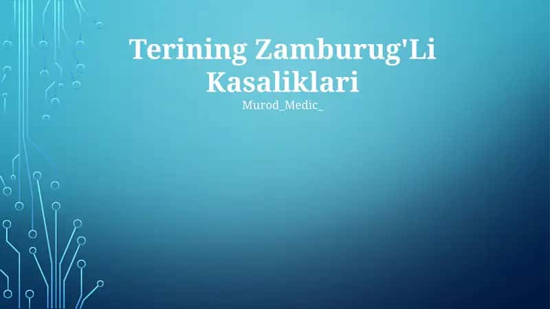Terining Zamburug'Li Kasaliklari