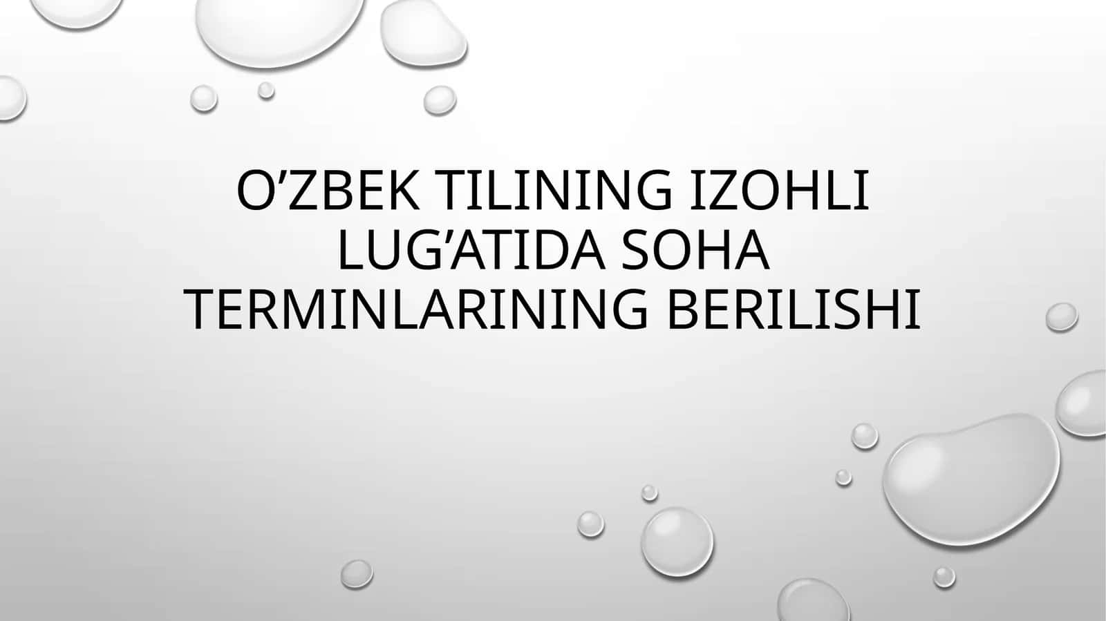 O’zbektilining izohli lug’atida soha terminlarining berilishi