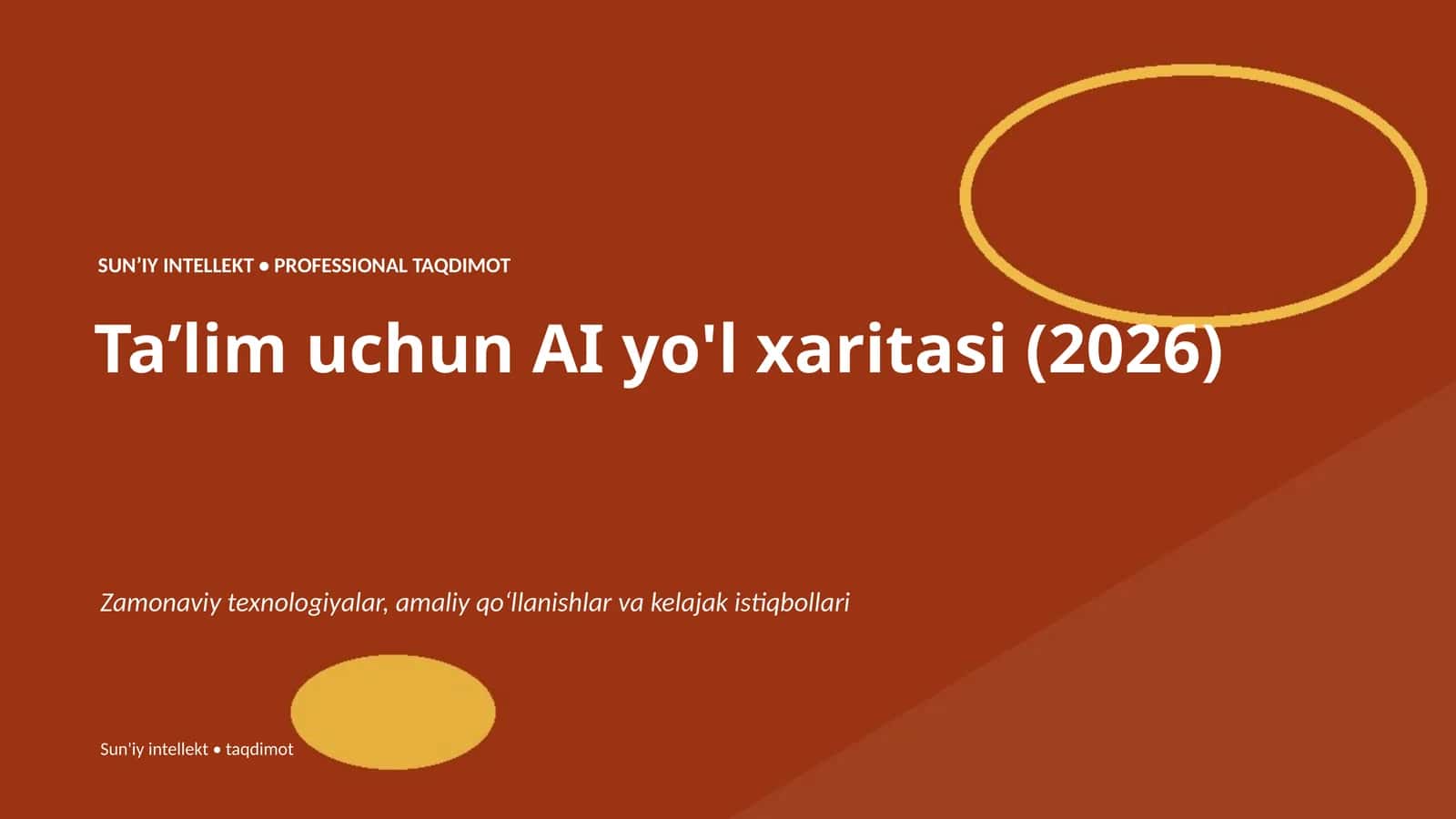 Taʼlim uchun AI yo'l xaritasi (2026)