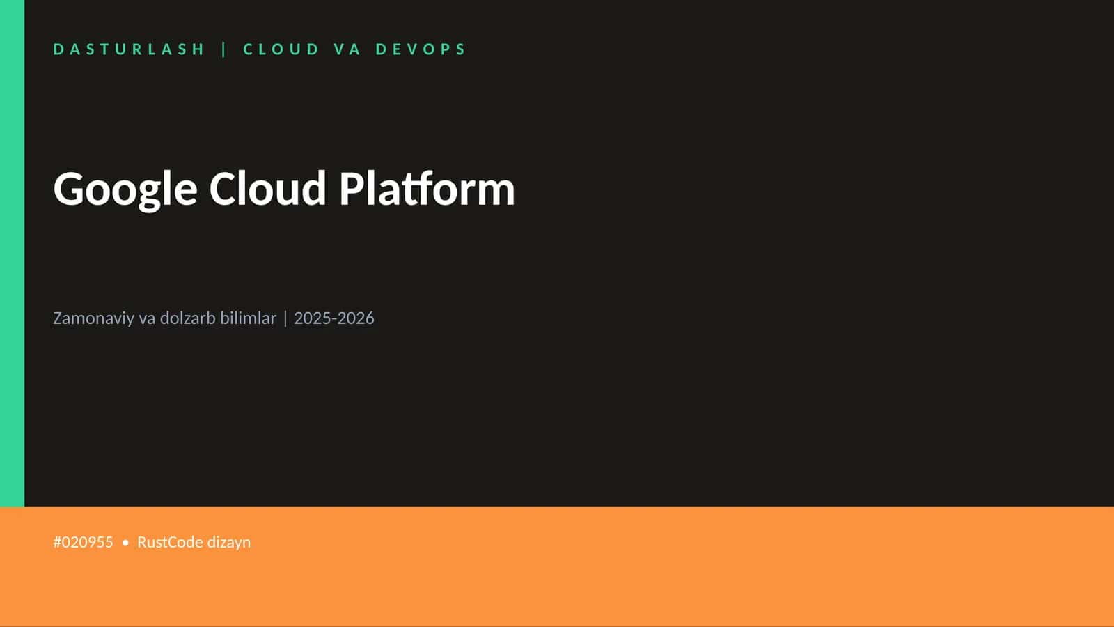 DASTURLASH | CLOUD VA DEVOPS