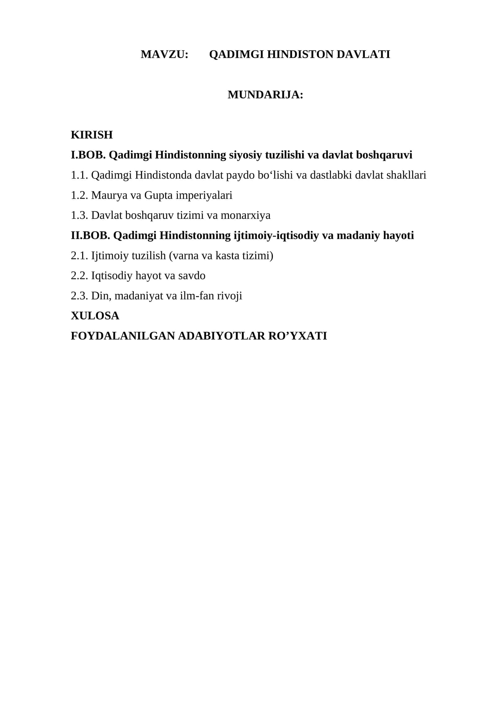 Qadimgi Hindiston Davlati