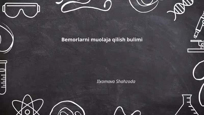 Bemorlarni muolaja qilish bulimi