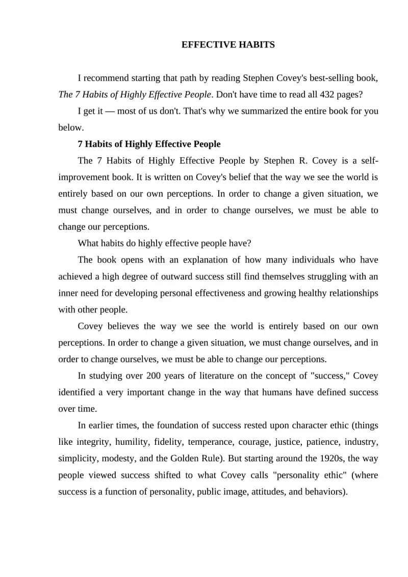 The 7 Habits of Highly Effective People