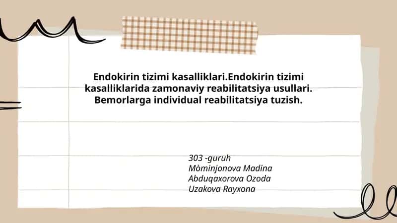 Endokirin tizimi kasalliklari