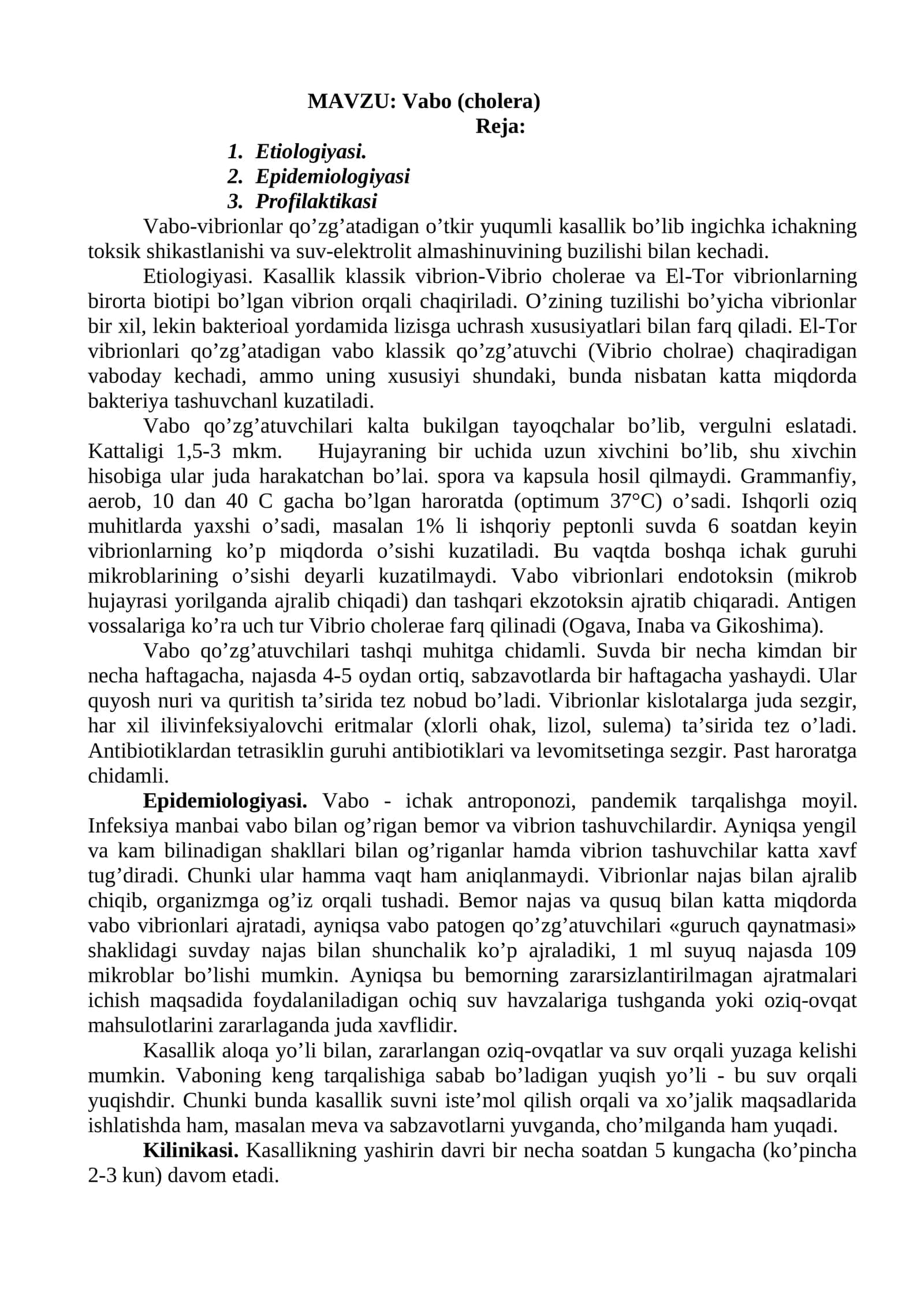 Vabo (cholera)