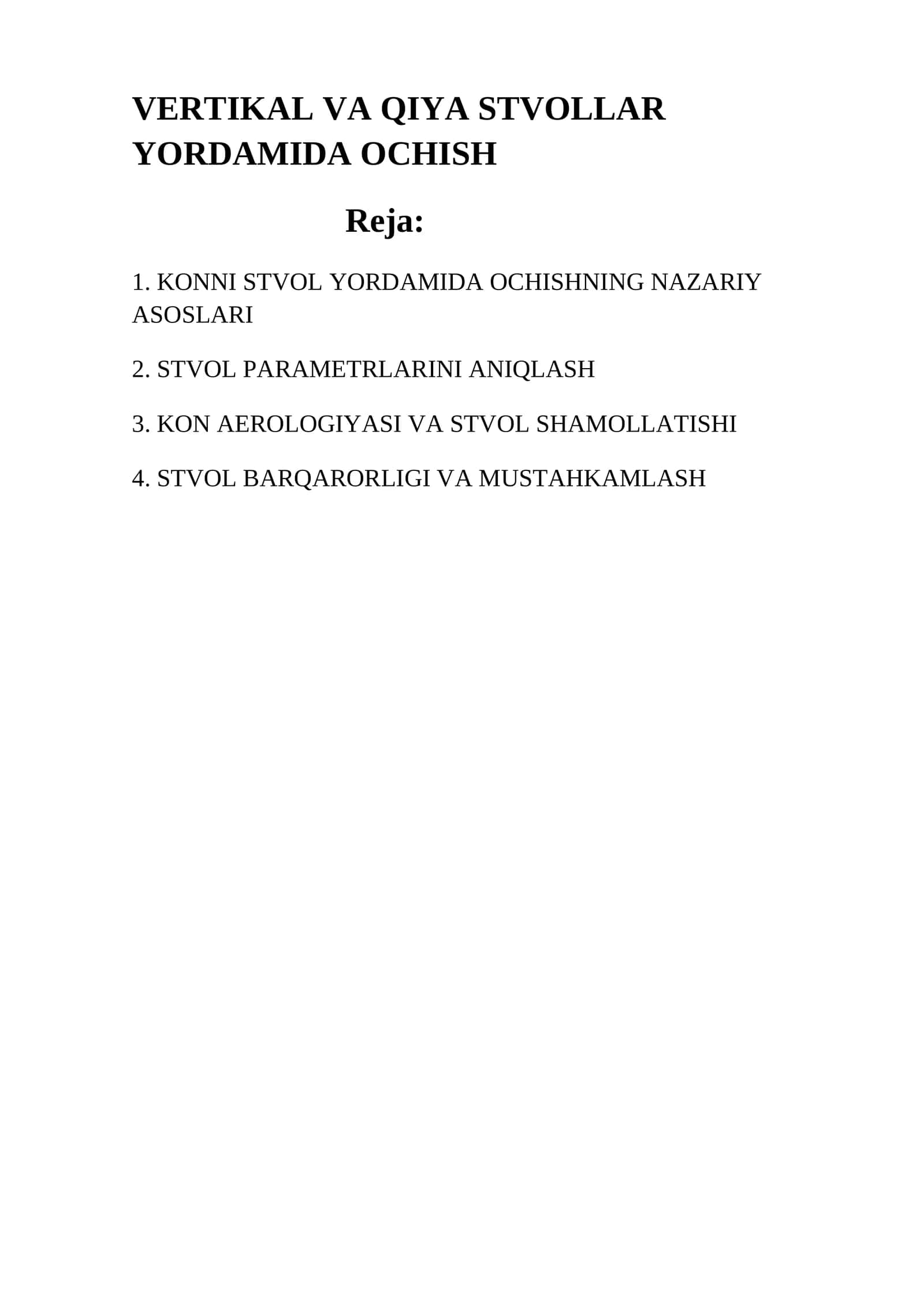 Konni stvol yordamida ochish