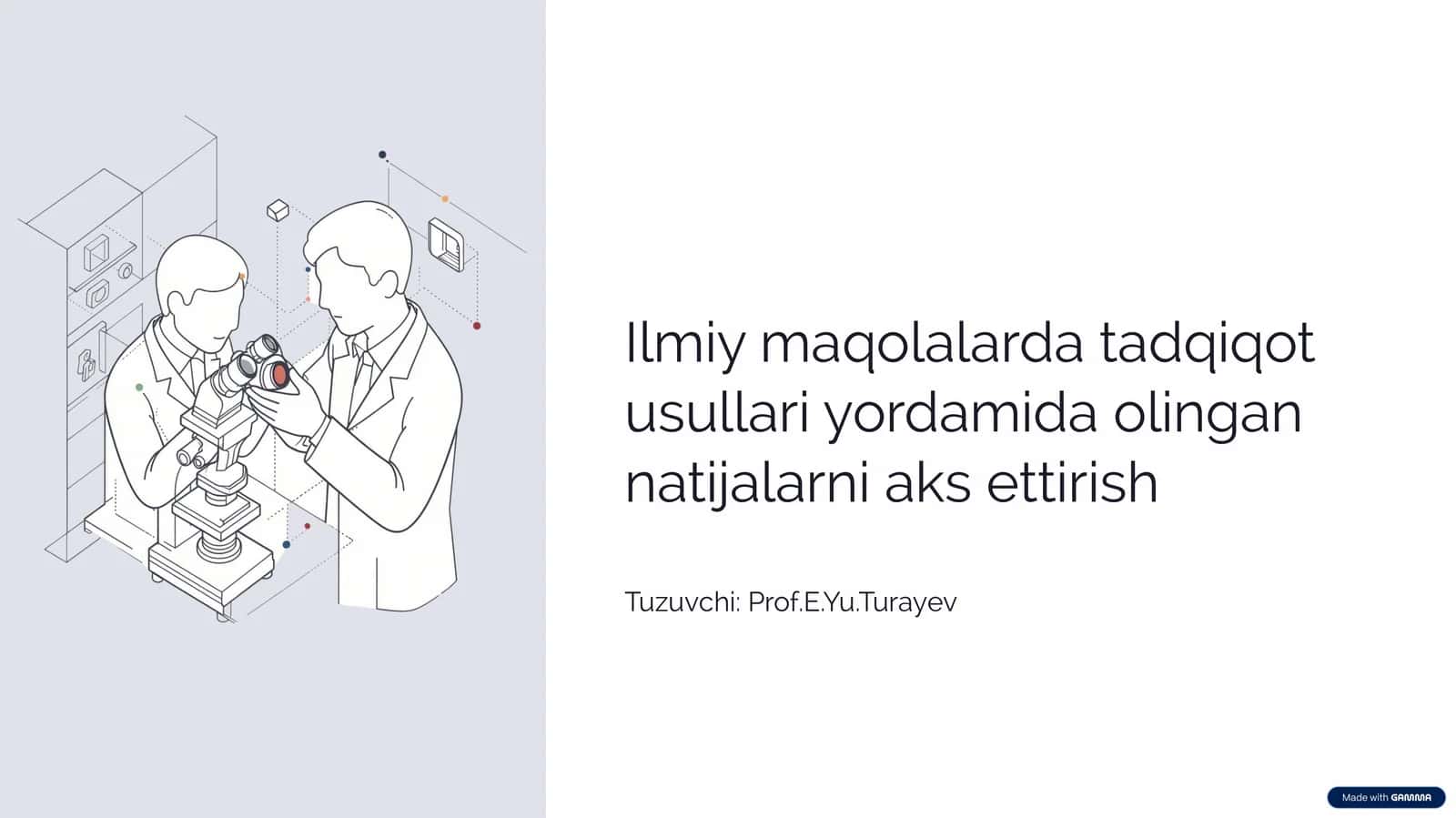 Ilmiy maqolalarda tadqiqot usullari yordamida olingan natijalarniaks ettirish