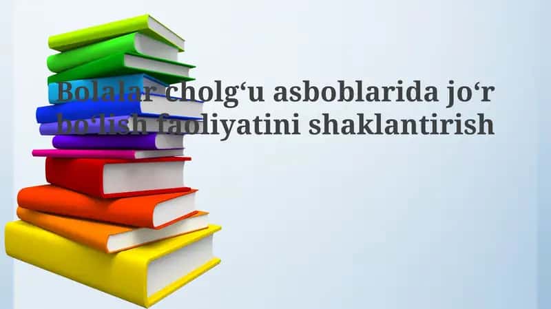Bolalar musiqa asboblarida jo‘rlik mashg‘ulotlarini ishlab chiqish
