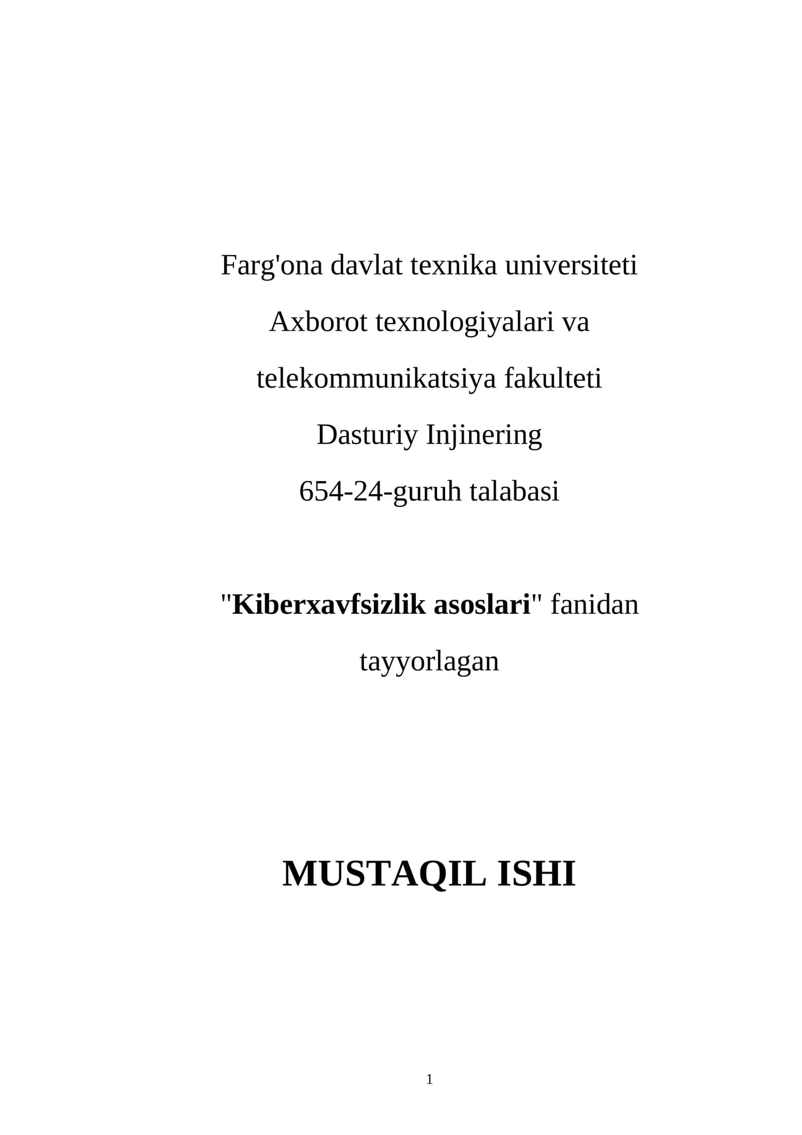 Kiber havfsizlik fani