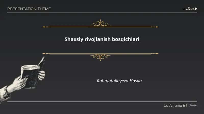 Shaxsiy rivojlanish bosqichlari