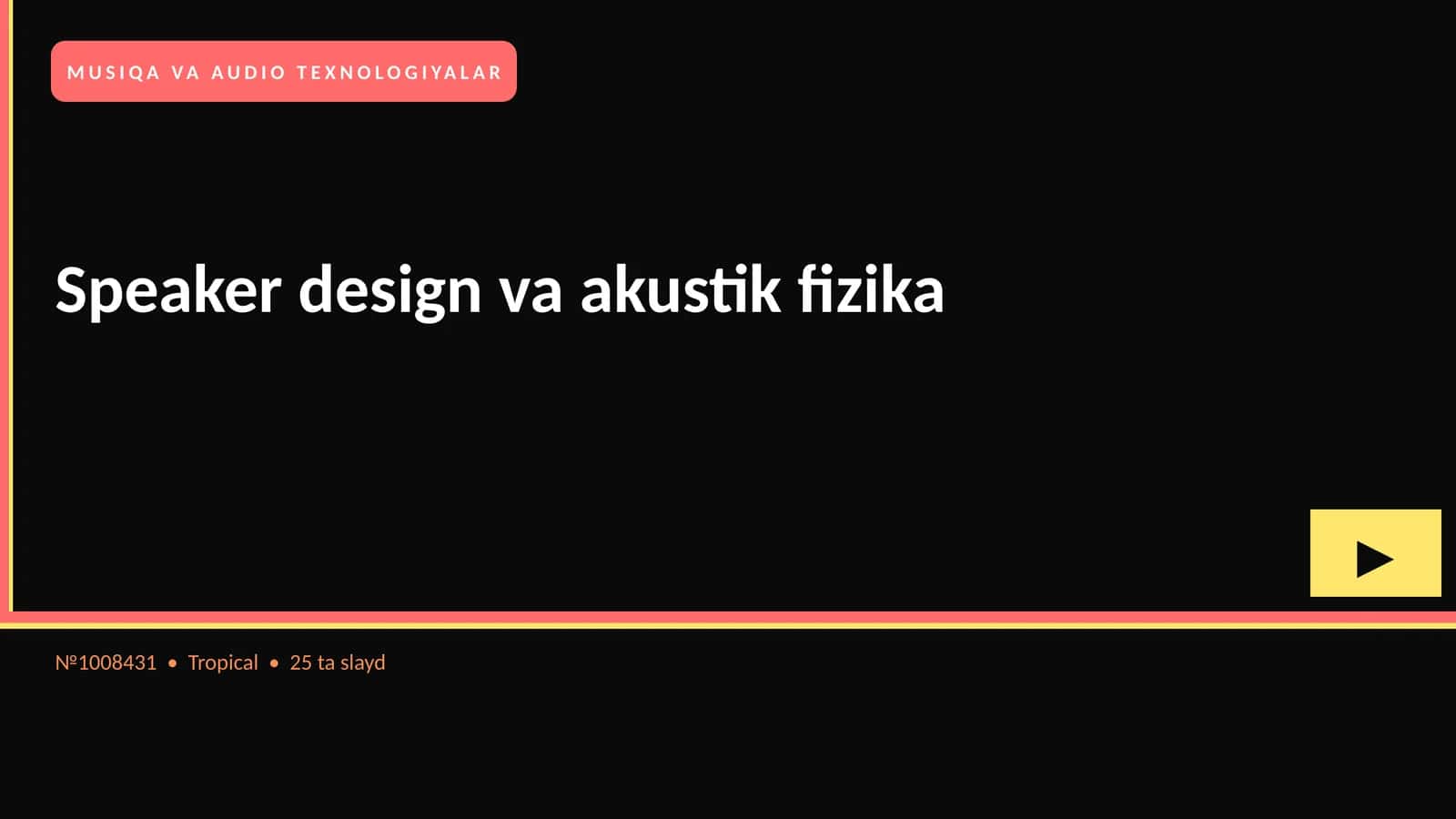 Speaker design va akustik fizika