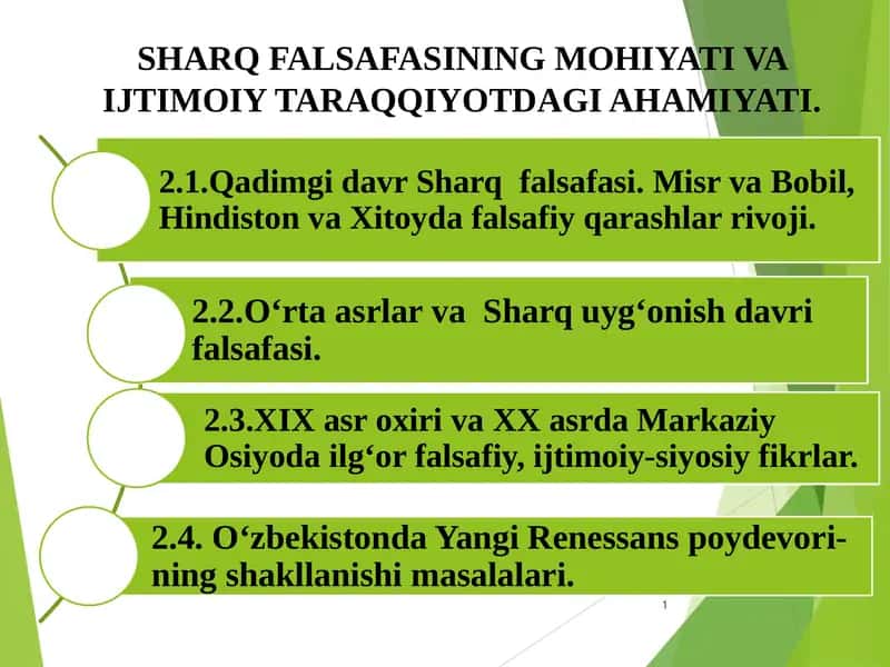 SHARQ FALSAFASINING MOHIYATI VA IJTIMOIY TARAQQIYOTDAGI AHAMIYATI