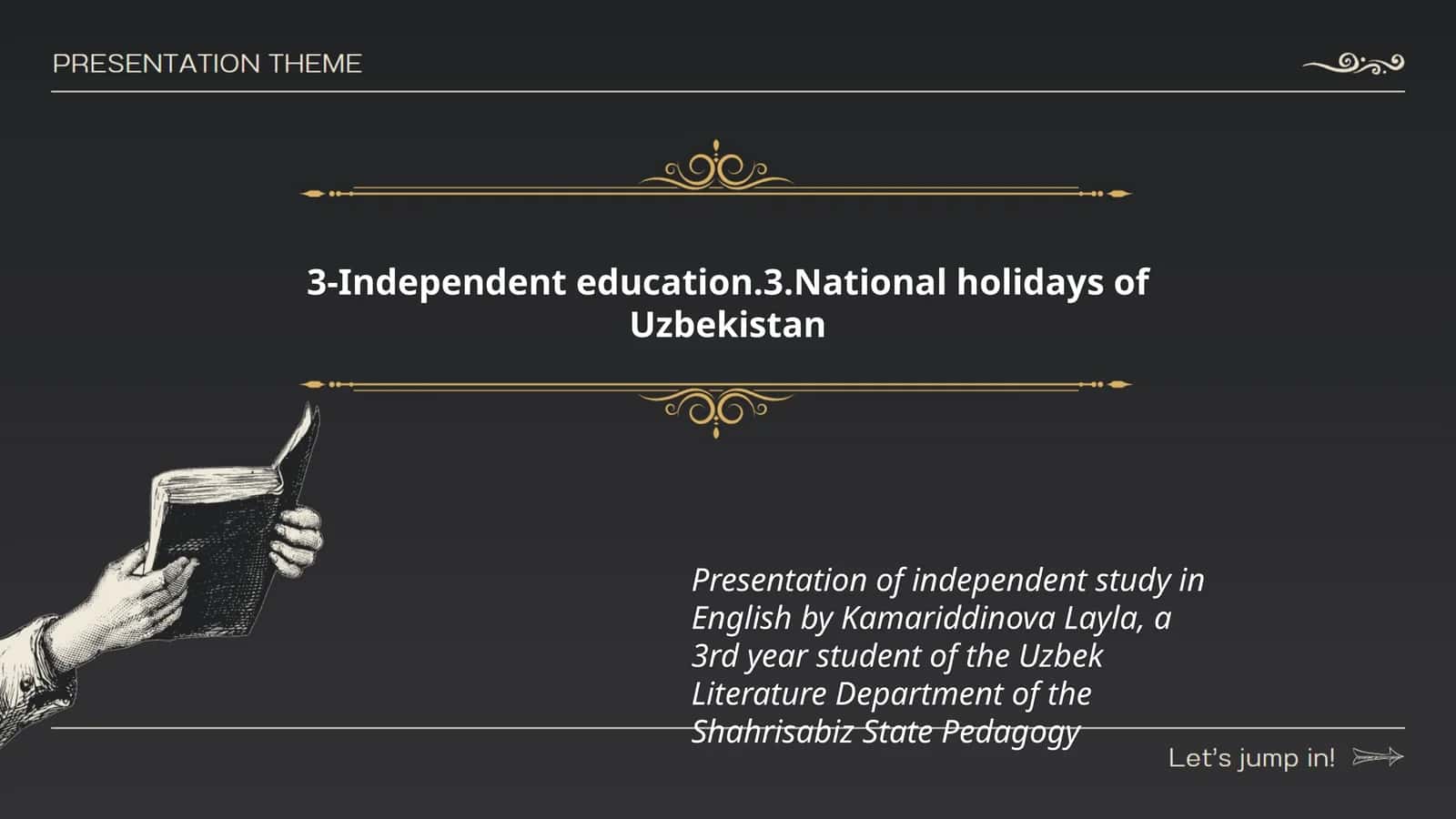 Independent Study Presentation in English