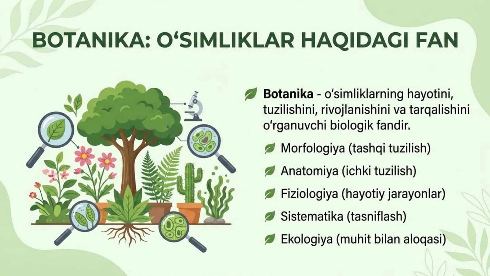 Botanika: O'simliklar haqidagi fan