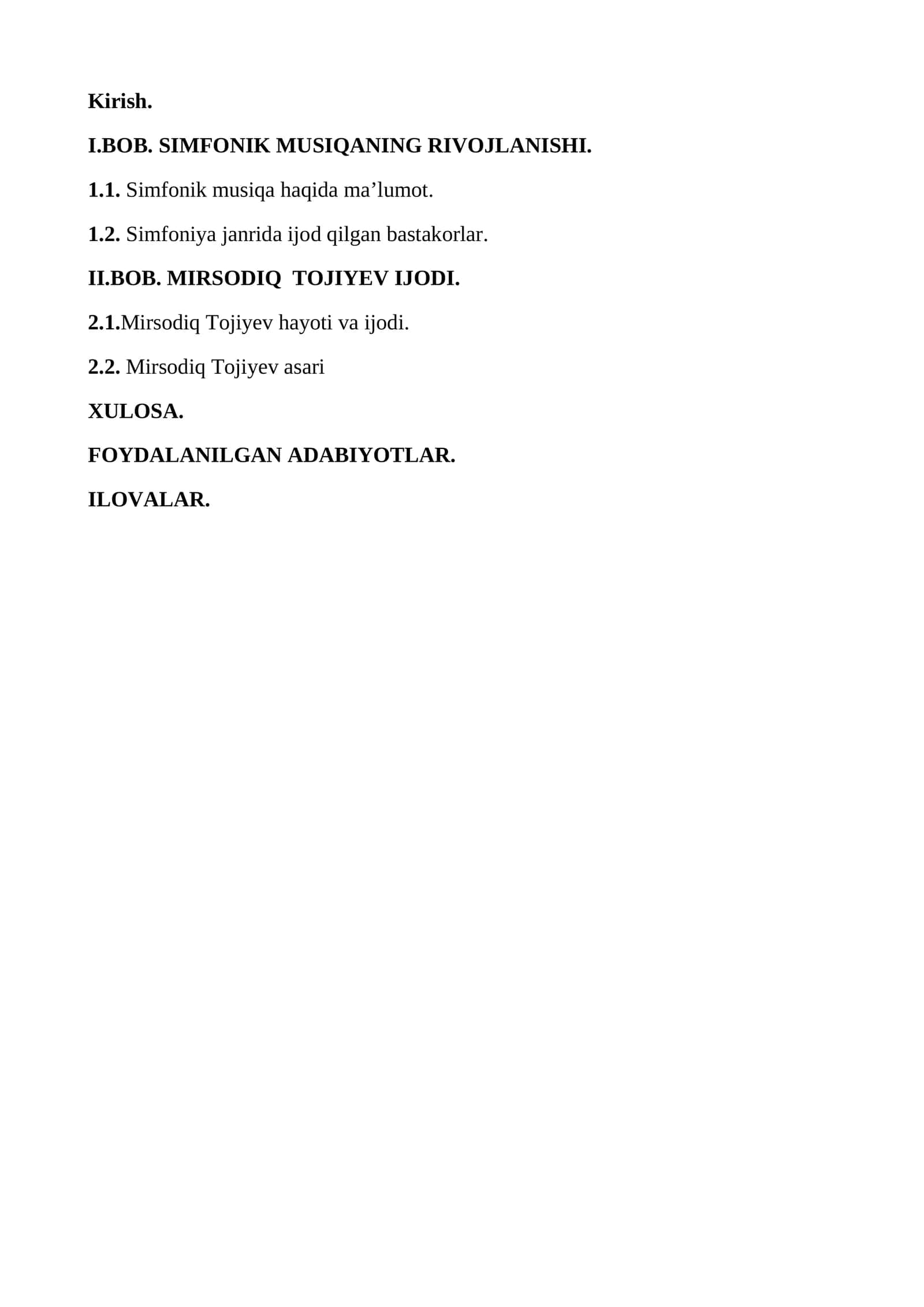 SIMFONIK MUSIQANING RIVOJLANISHI