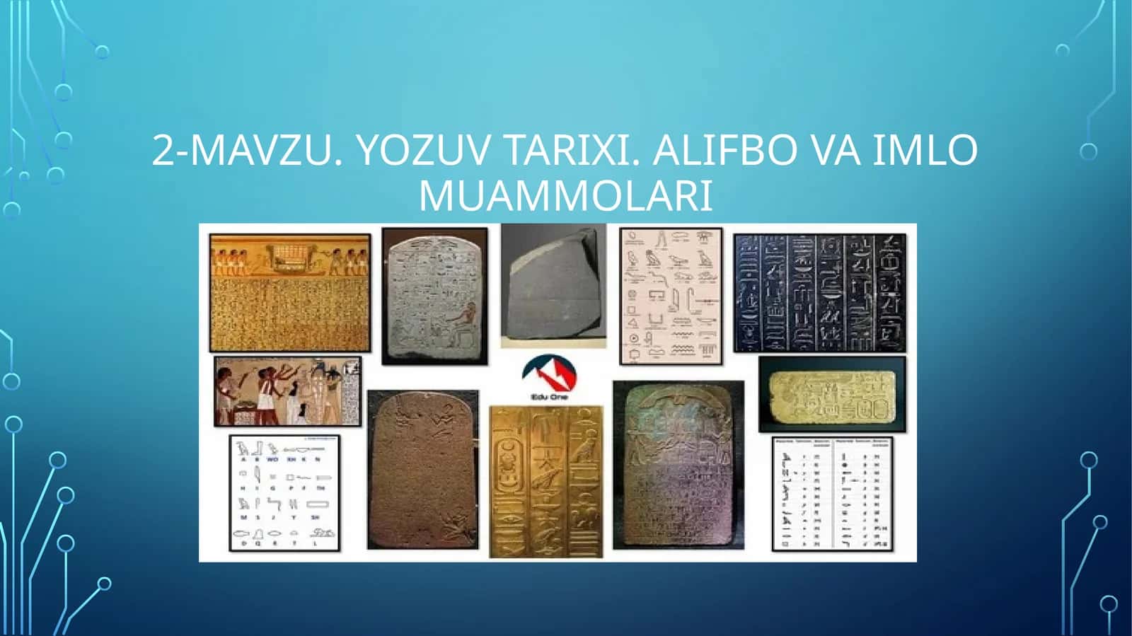 Yozuv tarixi. Alifbo va imlo muammolari